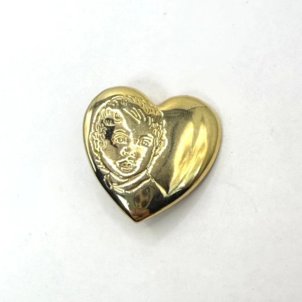 Vintage Variety Club Heart Brooch – Children's Charity Fundraising Pin Gold Tone